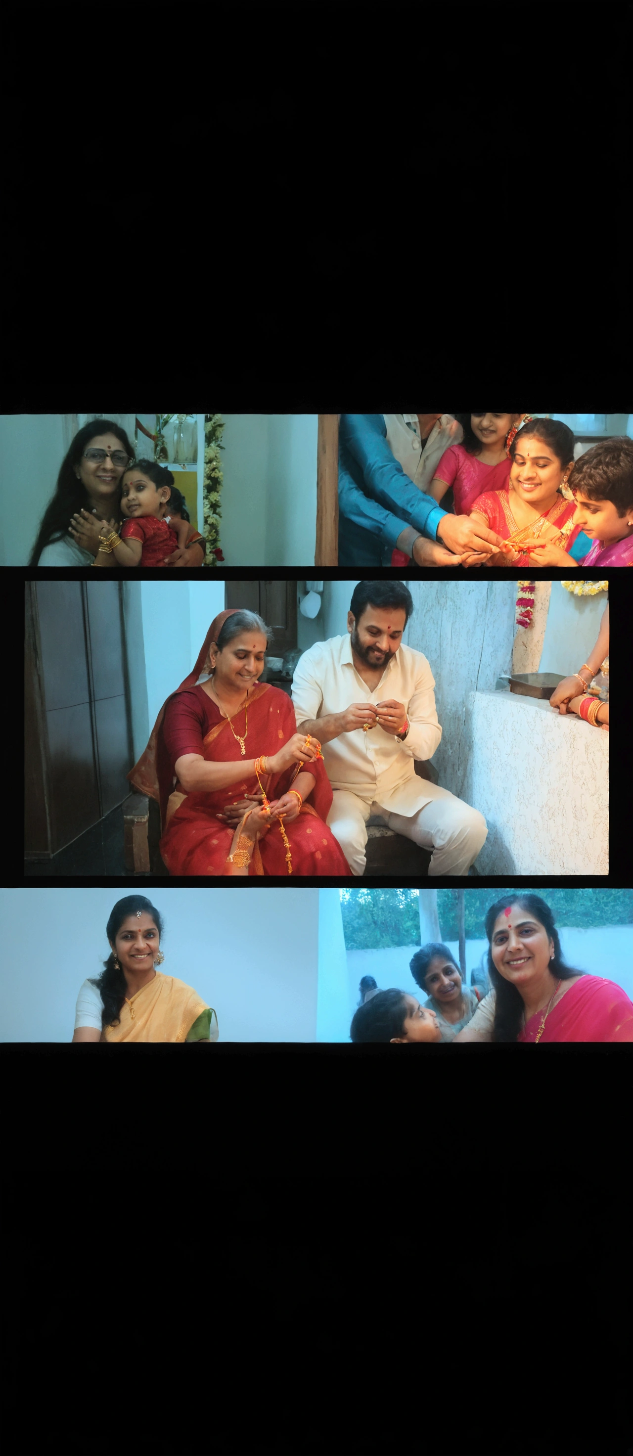 Family gathering for tying rakhi, all happy