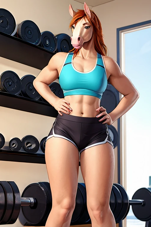 Horse short shorts gym