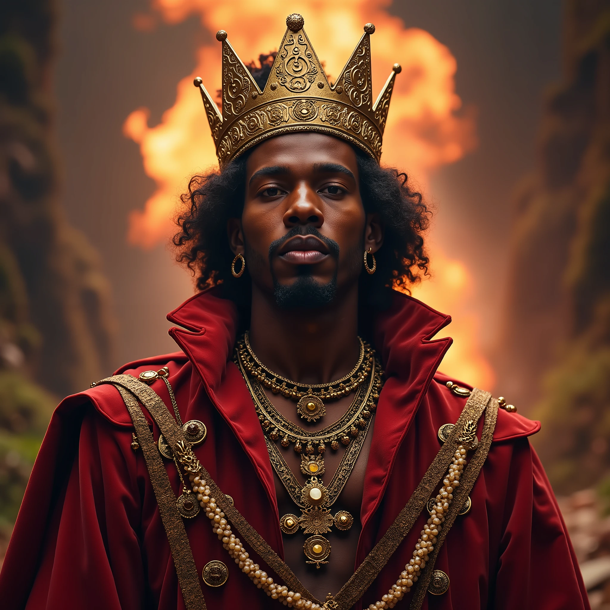 Brown skinned Cosmic pimp wizard king