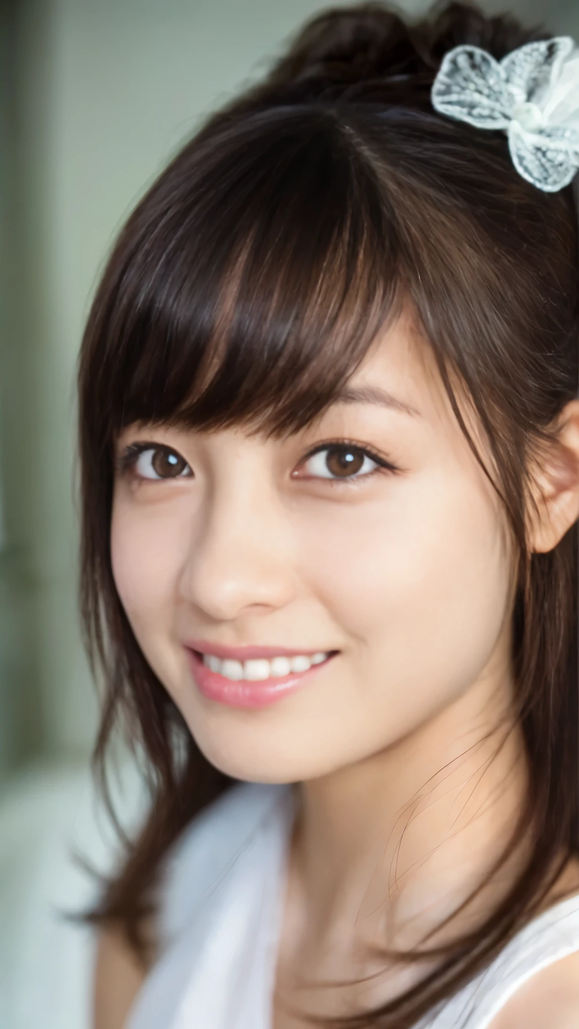 Memory correction:255, Everything modern:1.66, Cute Japanese Women Photos, smile:1.78, 20-year-old, Oil for straight, one-length hair&Hair balm:1.55, (photo Realistic:1.4), (hyper Realistic:1.4), (Realistic:1.3), (Smoother lighting:1.05), (Improving the quality of cinema lighting:0.9), 32K, 1 person,20-year-oldの, Realistic lighting, Backlight, The light shines on your face, Ray Tracing, (Bright light:1.2), (Improvement of quality:1.4), (Highest quality Realistic textured skin:1.4), fine grain, Detailed face,(smile:0), (Emphasis on face close-up:1.3), (Enhances the beauty of skin texture:1.1),((Extremely precise and accurate anatomy:1.0)), (Enhances the beauty of skin texture:1.1), Clean and glowing skin, mesh, thin:1.2, (Realistic:1.3), Realisticなライティング, (Smoother lighting:1.05), 32K, One Japanese woman, fine grain, Detailed face, (Film Grain:1.1),(Accentuates body lines:1.1), High resolution, Natural look, Kind eyes, Improves hair quality, Delicate light and shadow, Transparent muscles, Graceful pose, Beautiful Eyes, Sharp details, Soft light reflection, Beautiful contours, Delicate skin tone, Fine hair texture,Cute Japanese Women Photos,