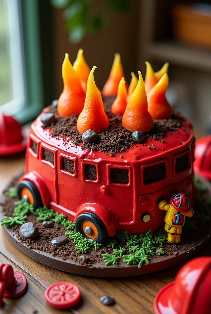 firefighter cake