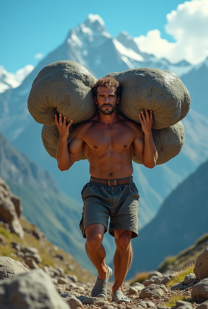 a man carrying 100 kilos