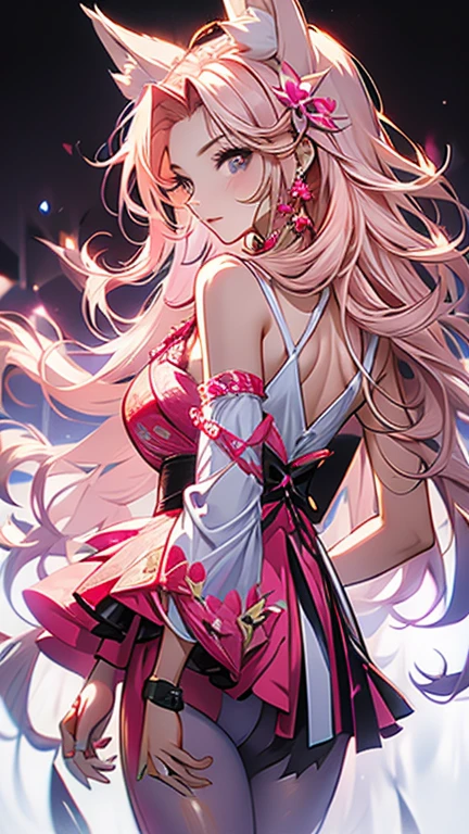 masterpiece, Highest quality, whole body, One girl, bangs, black choker, blush, bracelet, chest, choker, clothes The surrounding area waist, clavicle, Cowboy Shot, ear Earrings, Eyebrows visible through hair, Gradient Hair, Grin, fix, jewelry, Kogal, Long Hair, View Viewer, Earrings, Red eyes, ring, , smile, alone, street, null, cherry blossoms, petal,figure, (magazine:1.3), (cover-style:1.3), fashionable, woman, Vibrant, Pause, front, colorful, dynamic, background, element, have confidence, Performance, Holding, statement, accessories, Majestic, Coiled, The surrounding area, touch, scene, article, cover, bold, to attract attention, title, stylish, font, Catchy, Heading, big, impressive, Modern, trend, concentrated, fashion,((masterpiece)), Highest quality, Absurd, Super detailed, Holographic, Cowboy Shot, ダイナミックなPause, Golden Ratio, Very cute girl, Mature Girls, Very beautiful, Super beautiful asian girl with super beautiful purple eyes, Very beautiful white hair, Shiny skin, High Ponytail, nice and sexy body, Slim and delicate body, Perfect body, Cute Panties, Fox Headset, Get your picture taken in a cute alien spaceship,naked,Big Breasts,Sexy
