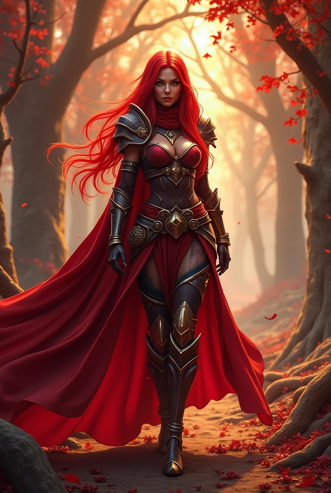 (masterpiece, photorealistic:1.4, extremely intricate:1.3), (photon mapping, radiosity, physically based rendering, ultra resolution, hyper-realistic, photorealistic:1.4, hyper-realistic, 8K), World of Warcraft (((Valeera Sanguinar))) red rogue
