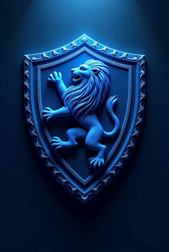 Blue logo that says Natanael with a lion and a blue shield