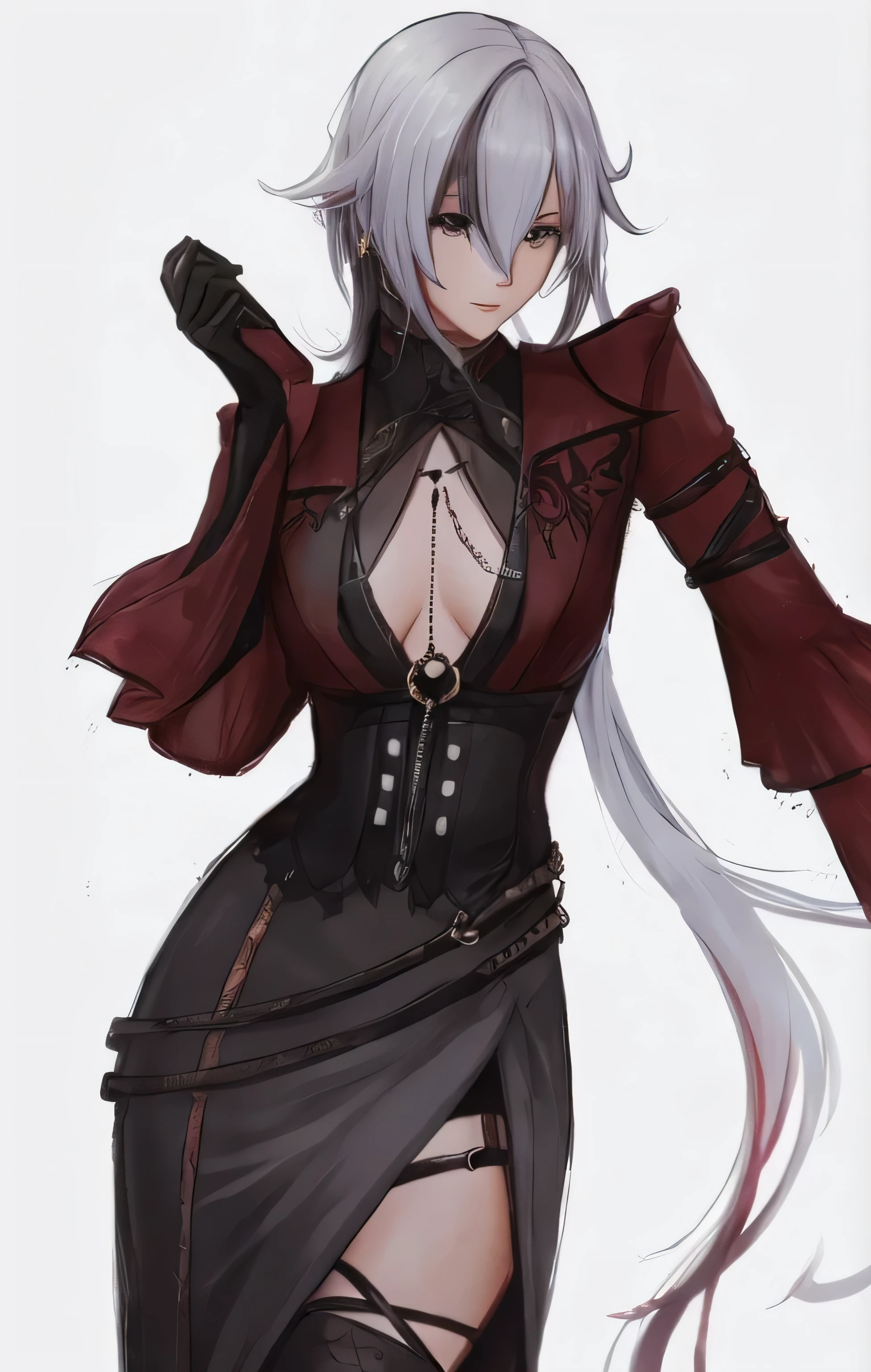 Add more arabesques and details to the clothing, in addition to flowing fabrics