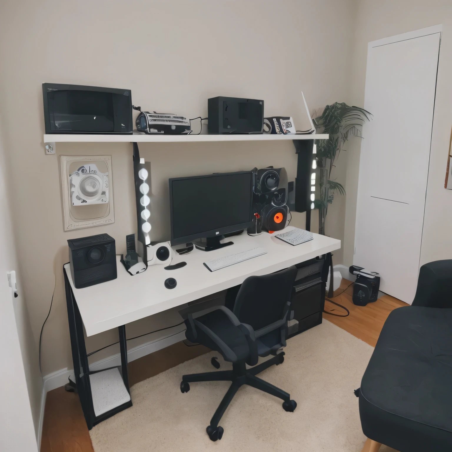 a beautiful room of a 25 year old GAMER influencer