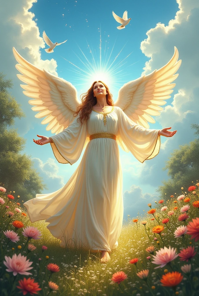 Can you create an image for me referring to the phrase? " Freedom at the service of good and life"