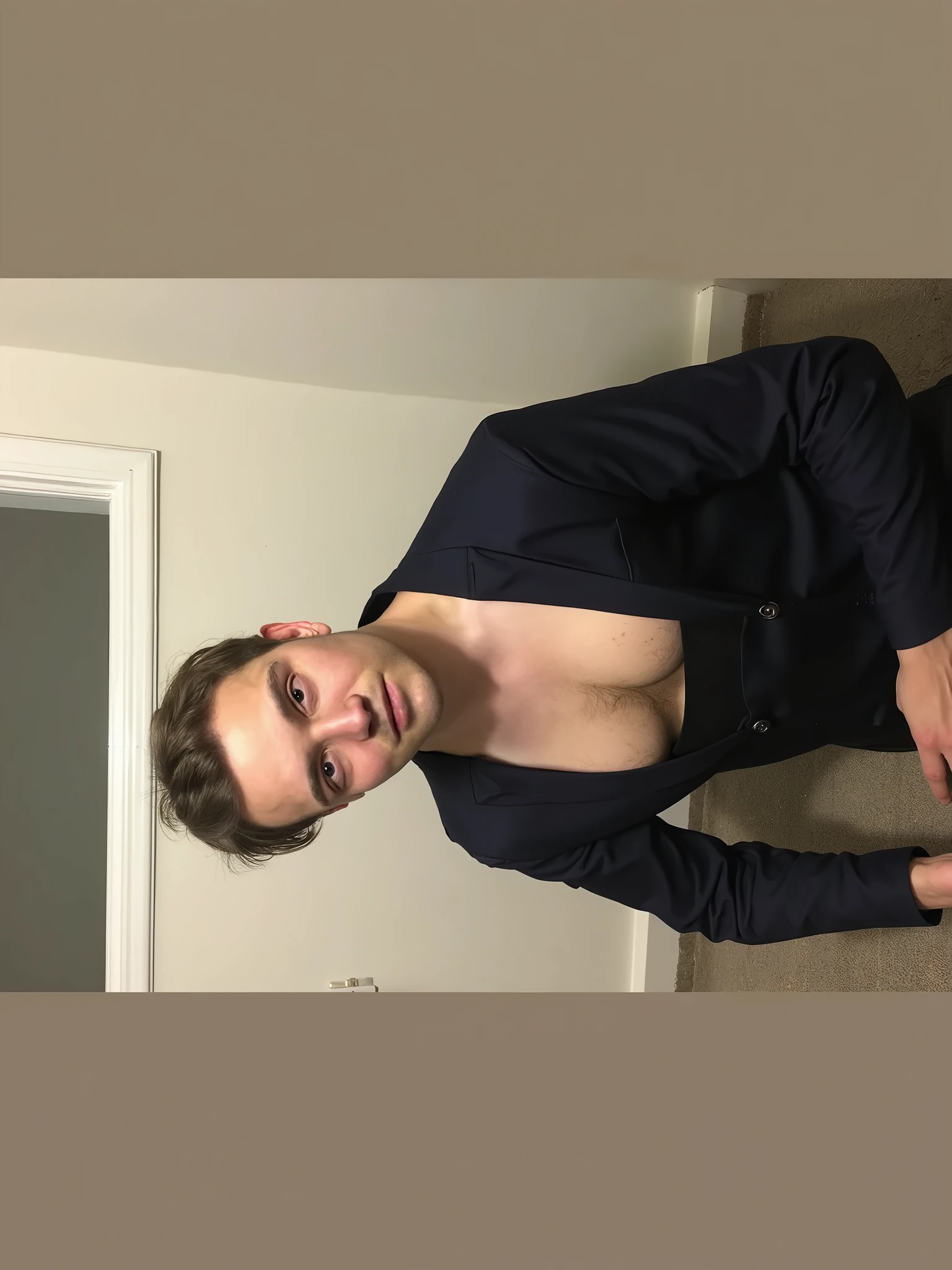 Showing his gifted penis