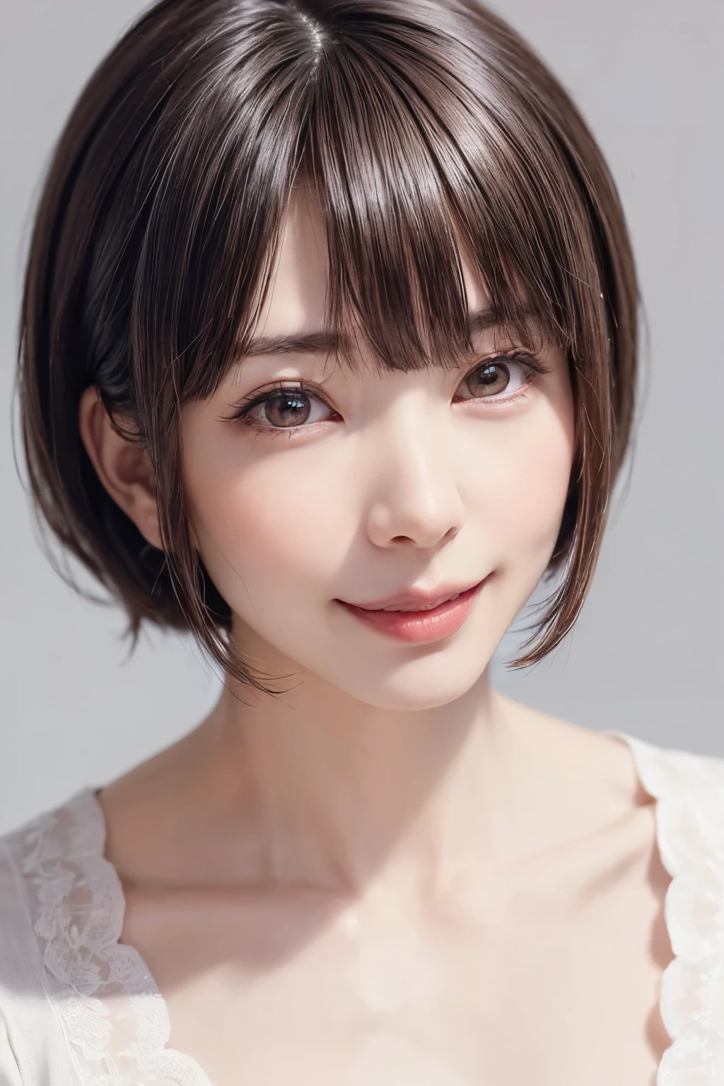 (software:1.8、masterpiece, Highest quality),1 person, alone, hyper Realistic, Realistic,Realistic, Looking at the audience, Light brown eyes:1.4,Brunette Short Bob Hair with highly detailed shiny hair, Brightly colored winter clothes, Lepangas:1.4), Outdoor, Mouth closed, Upper Body、big chest eye、eyelash、{Hugeな|big chest|Hugeなな|Mega} whole :2, chestの谷間:2、(((big chest eye、Short Bob Hair、Highlights from Students、Looking at the audience、She is very beautiful and cute、Show me your ears、Long neck、smile、Close your mouth and smile、Bangs and beautiful teeth)))、Ideal body type、(Nothing is drawn、A very beautiful pure white background:1.6)、美しいLong neck:1.4、(({Huge|big|Hugeな|Mega} chest, chestの谷間:2、Upper Bodyは服を着ていない:1.6))、(((Portraiture:2)))、Perfect Anatomy