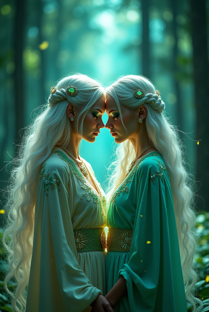 They split into two, but to determine the real one, they forced each other to become a futanari.