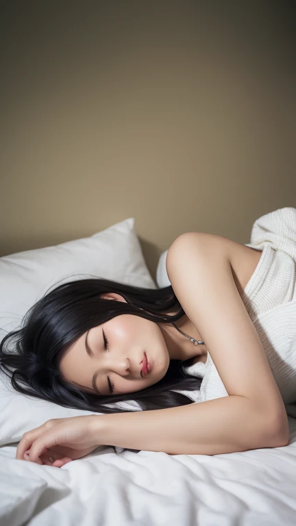 Girl in a dream.I have long, colorful hair.Wear white clothes.She is taking a nap.It&#39;s a rock band.Memos flying around.Top quality illustrations.What a beautiful illustration!.Very colorful.Big eyes,smile、Viewer Perspective