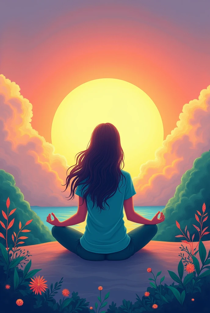 Create an ebook cover about how to manage stress and anxiety in Portuguese. (brazil)