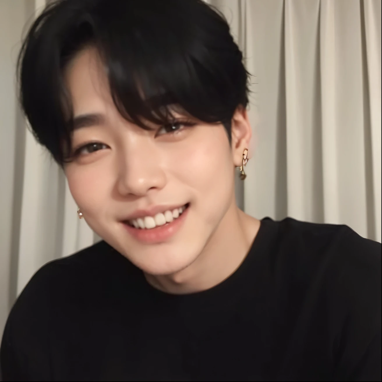 Un primer plano de una persona con un piercing en la nariz, Jimin\Nariz griega de, Jimin\labios regordetes, Cai Xukun, Ulzzang masculino, Jimin\swollen right eyelid, 1 7 years - child of thin face age, accurate Jimin face, Kim Doyoung, Jinyoung Shin, Taejune Kim, Wan adorable cara coreana, jungkook