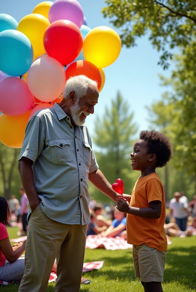 Now make the balloon vendor talk to the happy black child