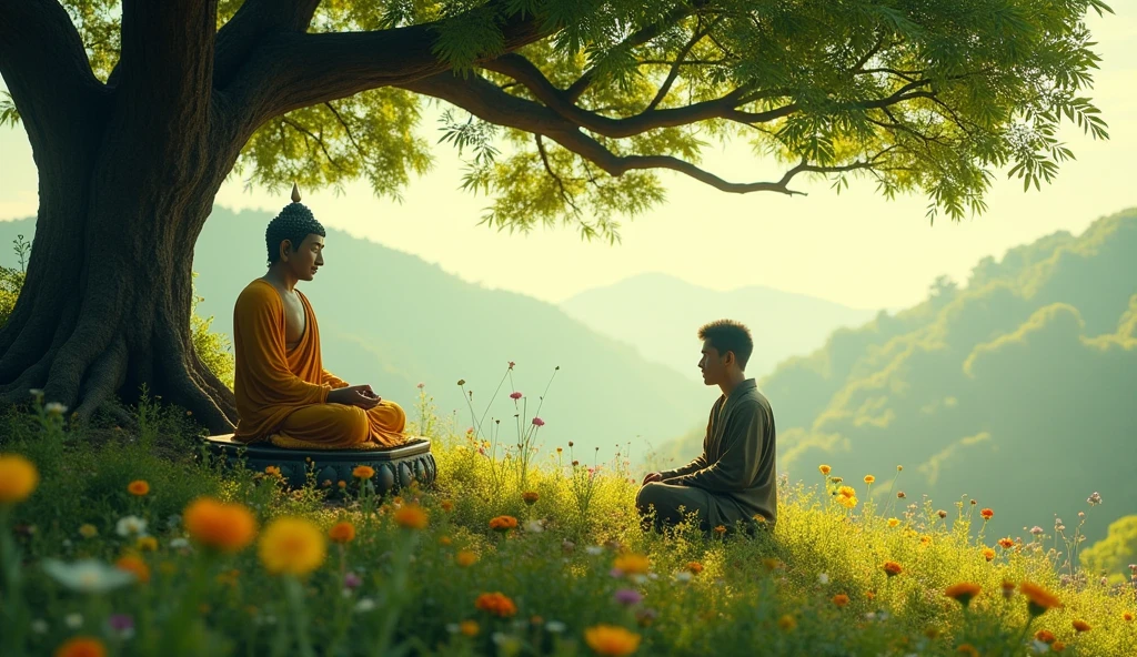 A Thought-Provoking Question: Narrate the moment when Buddha asks the villager the thought-provoking question about the ownership of unaccepted gifts. This question serves as a catalyst for the villager’s self-reflection.