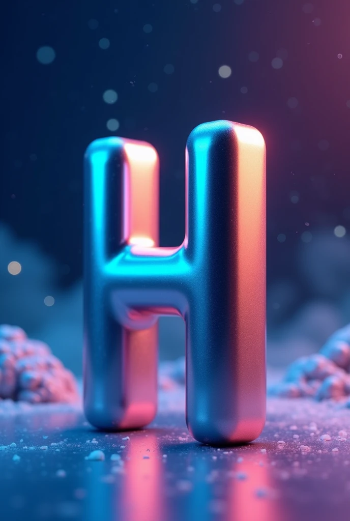 3d letter H dp for profile