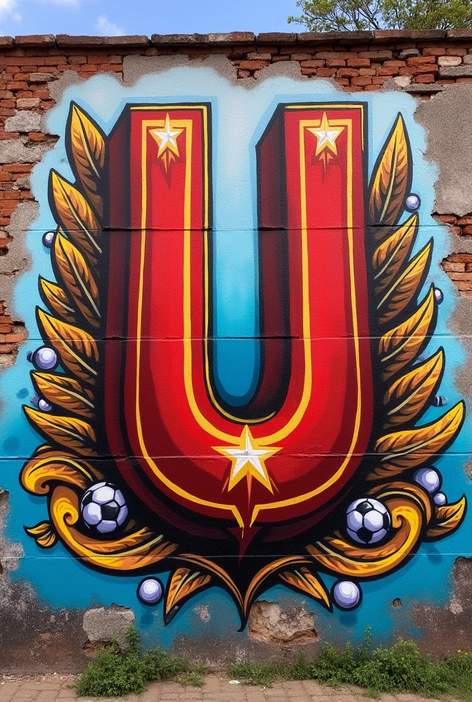 A graffiti where the U stands out for 'Universitario de Deportes'