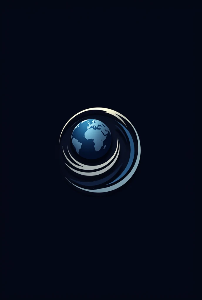 Generate a logo for a travel company named Integra with a dark blue color palette., light gray, offwhite, blackw