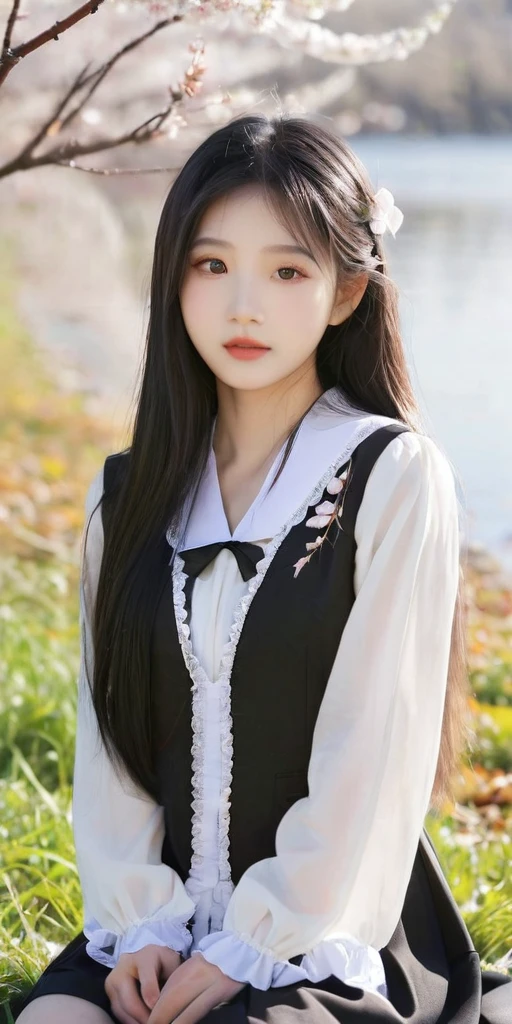 1.5  ((64k，Ultra-high resolution，Ultra high quality，masterpiece，Hyperrealistic，Young and adorable, beautiful, young, adorable，〜20 year old girl，young woman，Full body photo，Full body angle，Whole Body Ezbian，Surreal，Very detailed:1.3，Ultra-realistic:3.0))，Cute smile，Adorable smile，nice smile，,A cup to D cup size bust，Straight Long Hair，Black Hair，Sitting，Cute face，Glowing Skin，Glossy face，Beautiful body，concentrated，Naked from below，((field，Water Lake，Background with autumn cherry blossoms，Masturbating))，((Sexy Dress，High school girl blazer，Transparent exy maid outfit，Sister dress with embroidered collar，Wear a shrine maiden&#39;s costume and roll up your mini hakama.，Aircraft Cabin Attendant Uniform，Aircraft Stewardess Uniform))，((Seamless Ultra-thin All-through Pantyhose，Ultra-thin seamless pantyhose, sexy, all-through, beautiful legs, tights, sheer, pantyhose, women&#39;s))，single eyelid，Long legs，Thin legs，Beautiful hands and feet，Thin thighs，Nice thighs，((Ultra Micro Mini Skirt:1.2)):1.4，underwear　simpleunderwear，((地面にSitting))，Water Lake，A prestigious European-style castle，Rose garden in the background，Bare shoulders，Low - Angle，((Face your body forward))，((Sitting position))，((Spread your legs and do the M-leg pose.))，Pull up one＆#39;My tight skirt，bangs，Beautiful legs，((Wearing:1.3))，((Girl panties exposed:1.3))，((Japanese women who still retain their beautiful youthfulness，A European woman who still retains her beautiful youthfulness))，With a young body，((Turn your skirt inside out))，Please show me your pants，White panties，Take off your panties，((White pantiesでパンティーを見せます))，((She puts her hand inside her panties and masturbates))，String Pantiesティー，((I&#39;ll pull up my skirt and show you my underwear))，Exposed panties，White panties，String Pantiesティー，Sexy panties，((Nipples are visible through the))，Slim waist，((String PantiesｔPanties Women&#39;s Shorts，See-through ladies&#39; shorts，String PantiesレースｔSexy back，String PantiesツレディースｔExtreme back))，((See-through sexy bra，Extremely see-through braーショーツ，Extremely see-through bra))，((Panties are visible))，1 person，Iris，Black Hair，Nice ass，((See-through shorts and bra))，((The wind blew and flipped up her skirt, revealing her panties))，((Wet and dripping wet beauty is revealed))，((Women&#39;s swimsuits，Women&#39;s Bikini Swimwear，Sexy for women，Wearing a radical women&#39;s swimsuit))