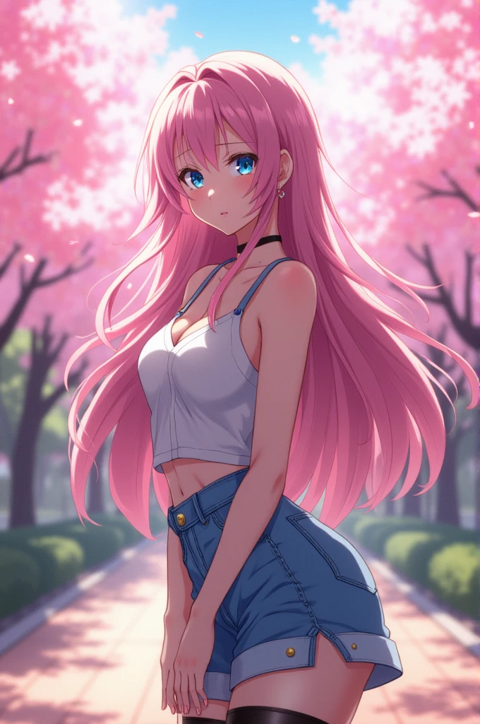 Anime girl with huge breasts out
