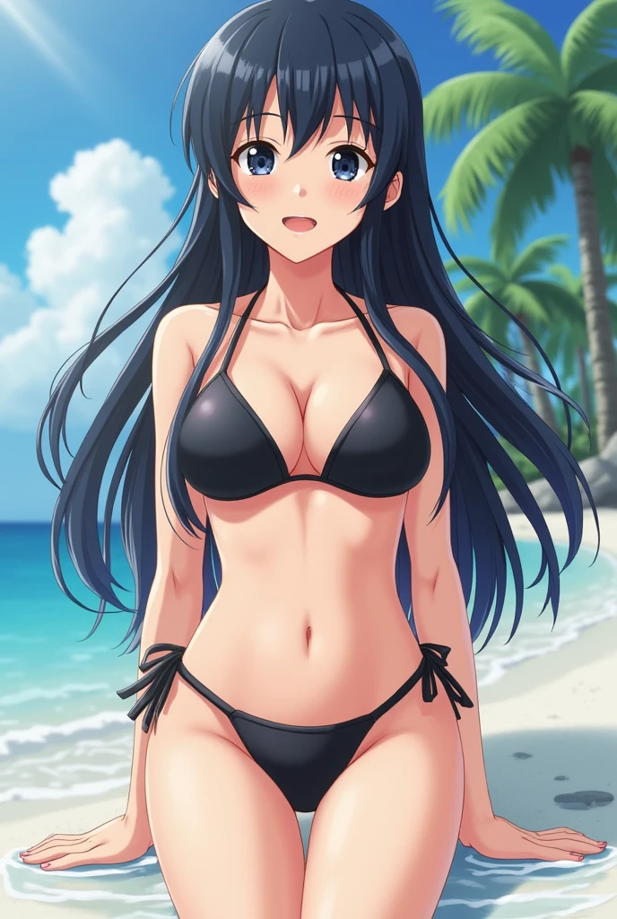 Make hinata hyuga in a bikini
Change her hairstyle like hinata hyuga
Change the bikini in black
Maher bikini shorte
make a anime girl doing porn