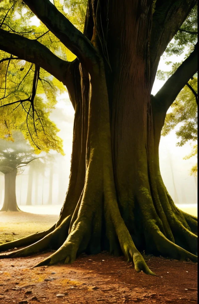 a tree with its roots spread out in the air, beautiful ancient forest, ancient tree, beautiful ancient trees, breath-taking beautiful trees, breath - taking beautiful trees, ancient forest, natural morning light, ancient”, ancient oak forest, magical tree, tree roots, the tree of life, tree of life, by Artur Tarnowski, ancient trees