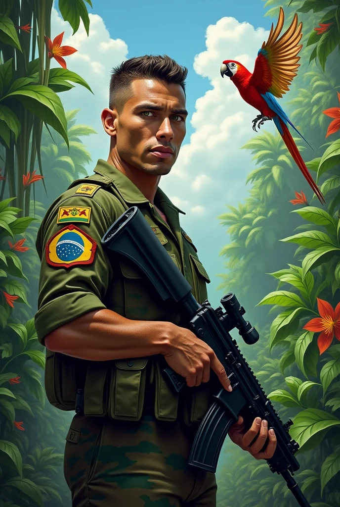 A soldier in the Brazilian Air Force, named Natan Rocha 