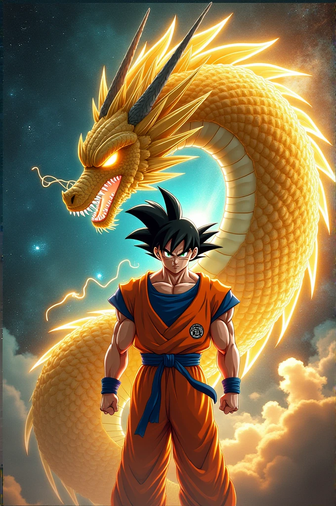 Super Shenron mixed with Goku