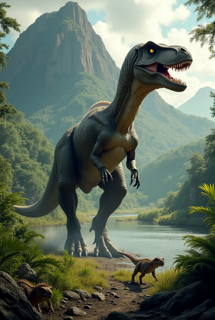 Tyrannosaurus rex landscape