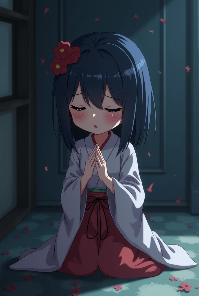 Line stamp、、anime、cute、Japanese、kimono、Prostration、3:3、、apology、Three fingers、cry、Close ~ eyes、injury、Illness、fear、Horror、tears、Exhaustion、weak、Alluring