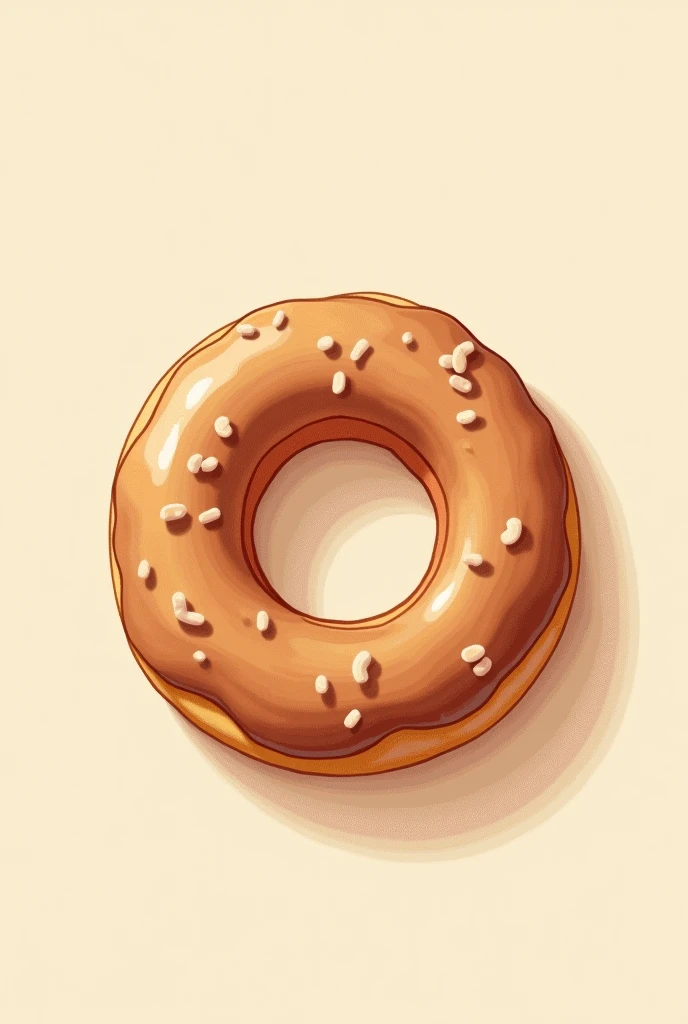 Draw a donut using only brown lines
