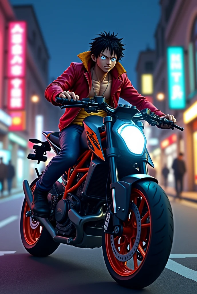 Luffy gear 4 en moto ktm super duke 1290 2020
