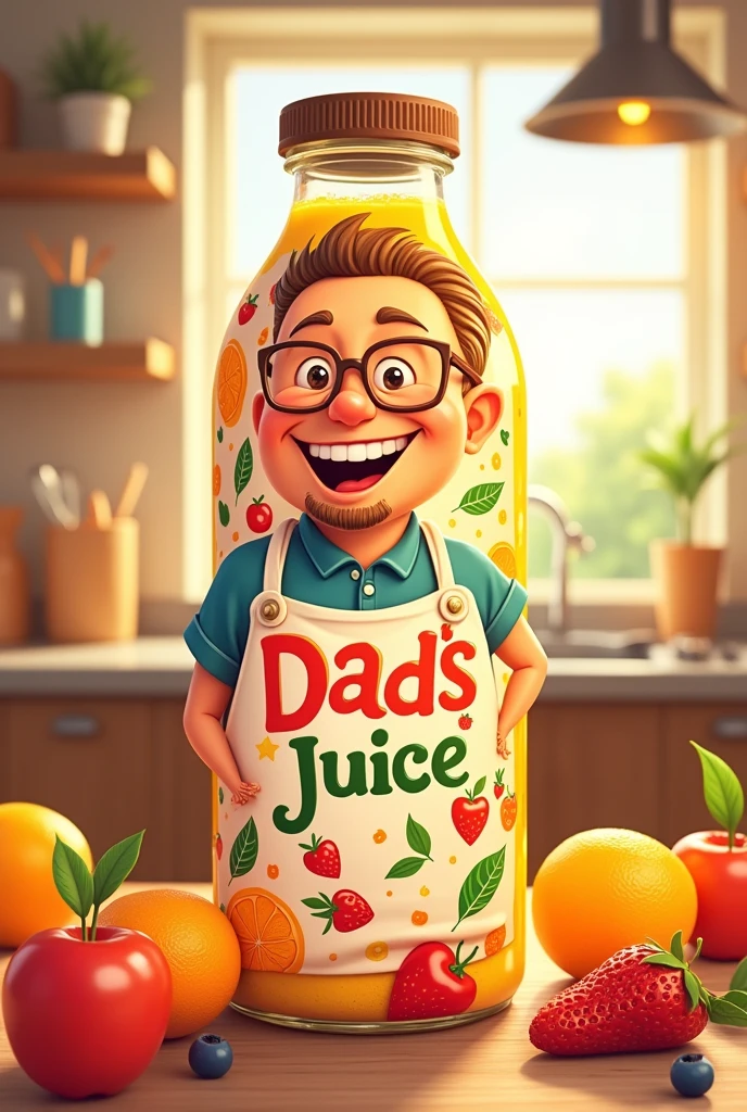 Dad's Juice Bottle Label