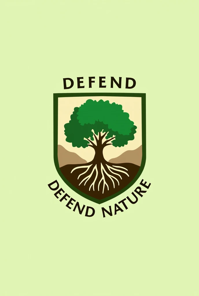Give me a logo about defending nature, something simple