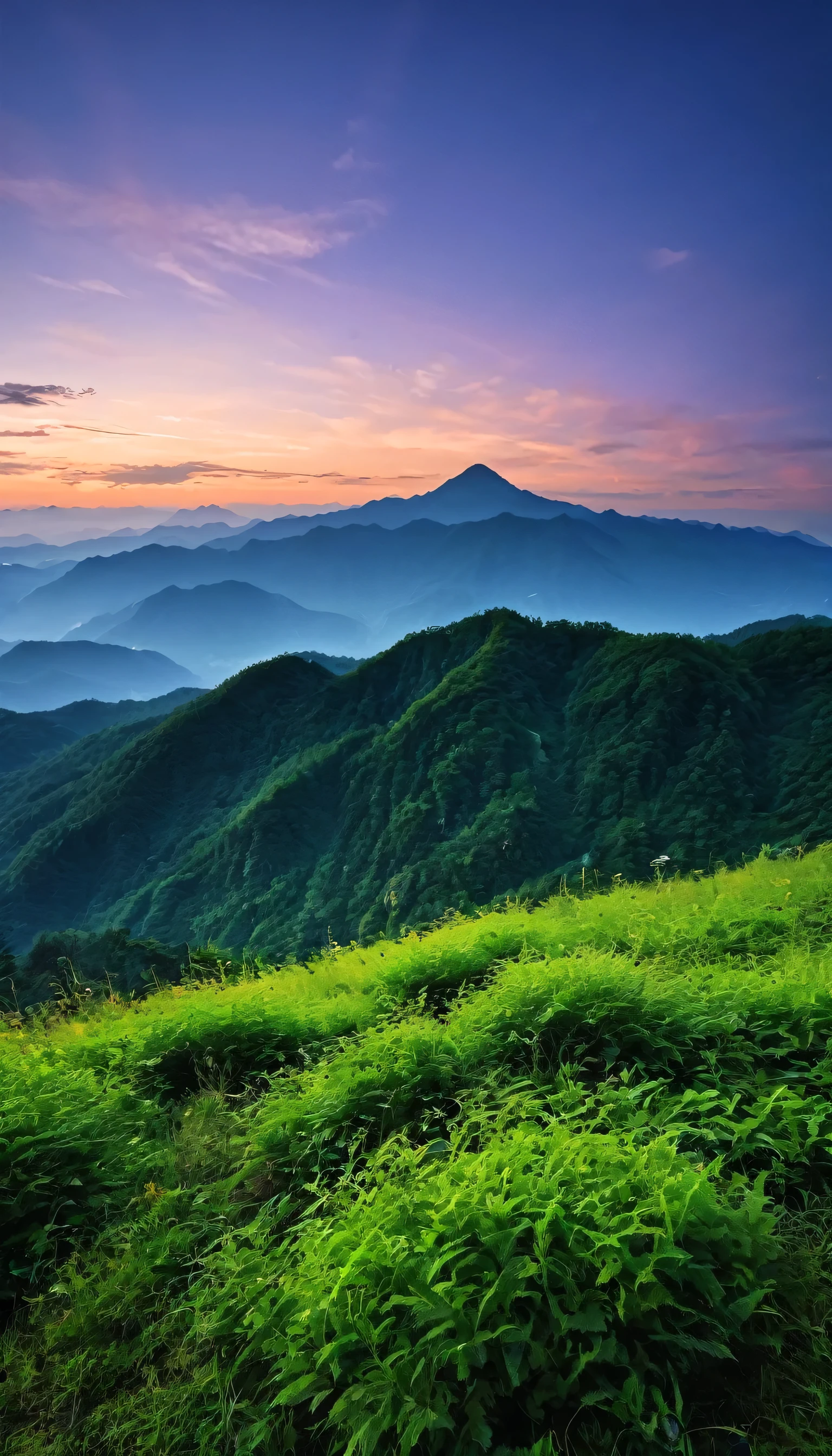 evening　Mountain々　nature