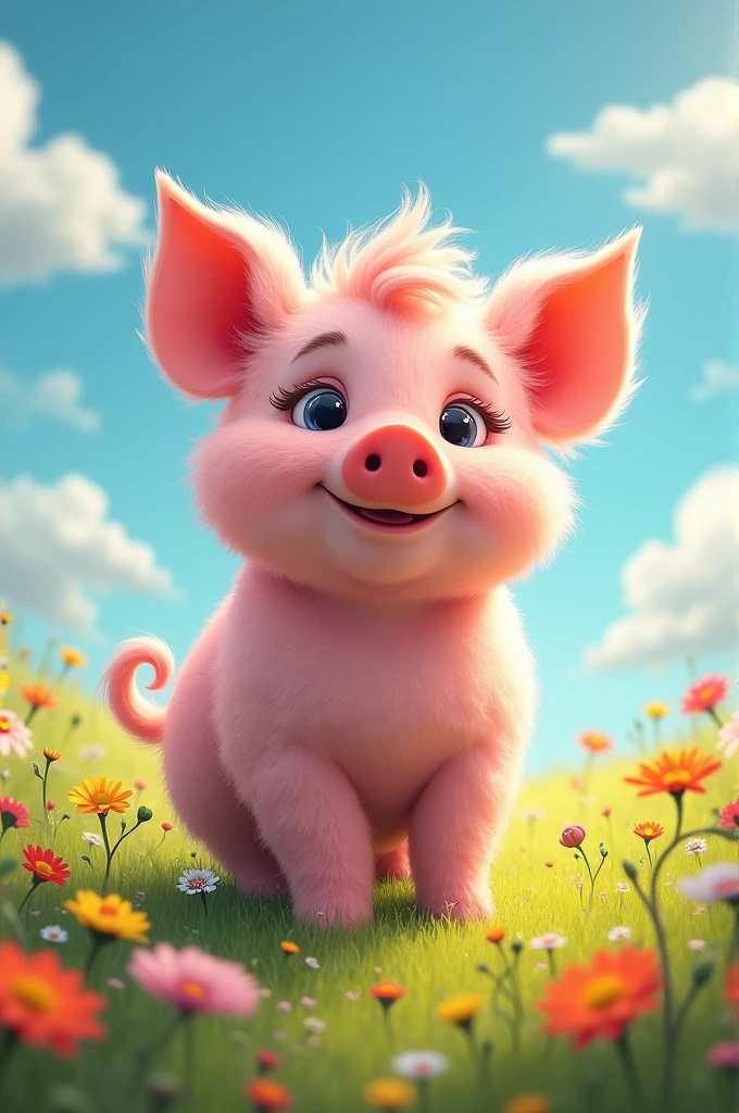 A furry pig