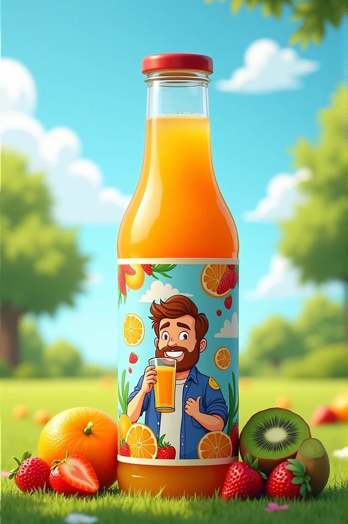 Dad's Juice Bottle Label