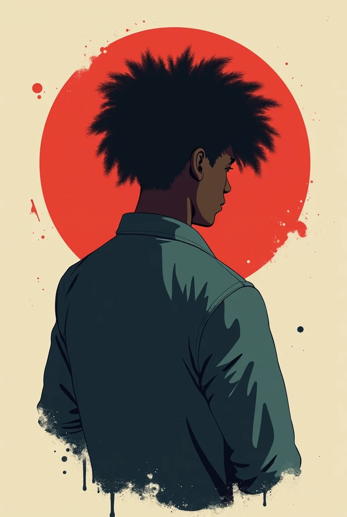 Barbershop logo over a dark person with a lot of hair and a red circle on top indicating that it's not
 