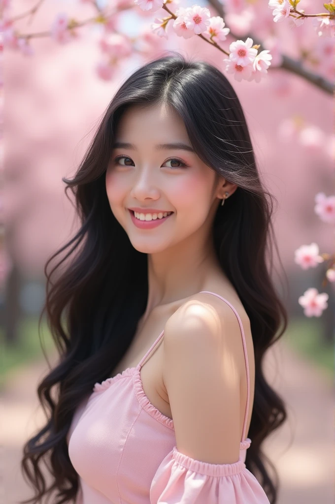 A beautiful korean girl with large breasts