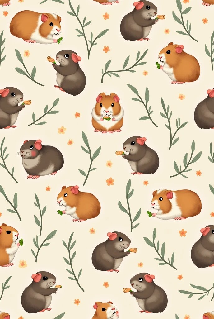 Could you generate a tessellation of guinea pigs from a square, where all the shapes match and there are no gaps?, that has axial symmetry and translation.

