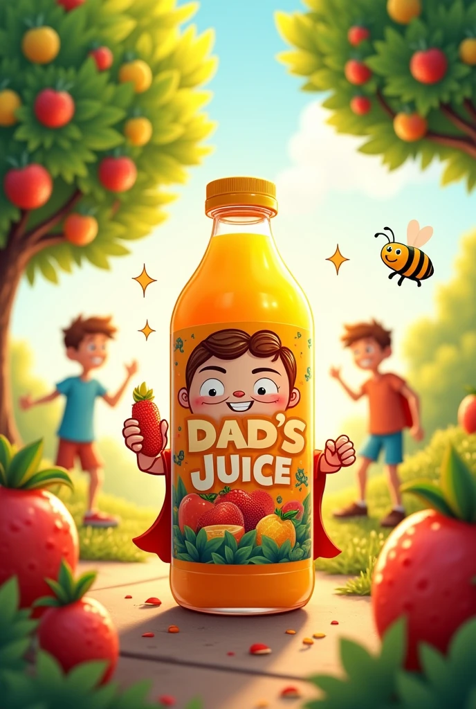 Dad's Juice Bottle Label