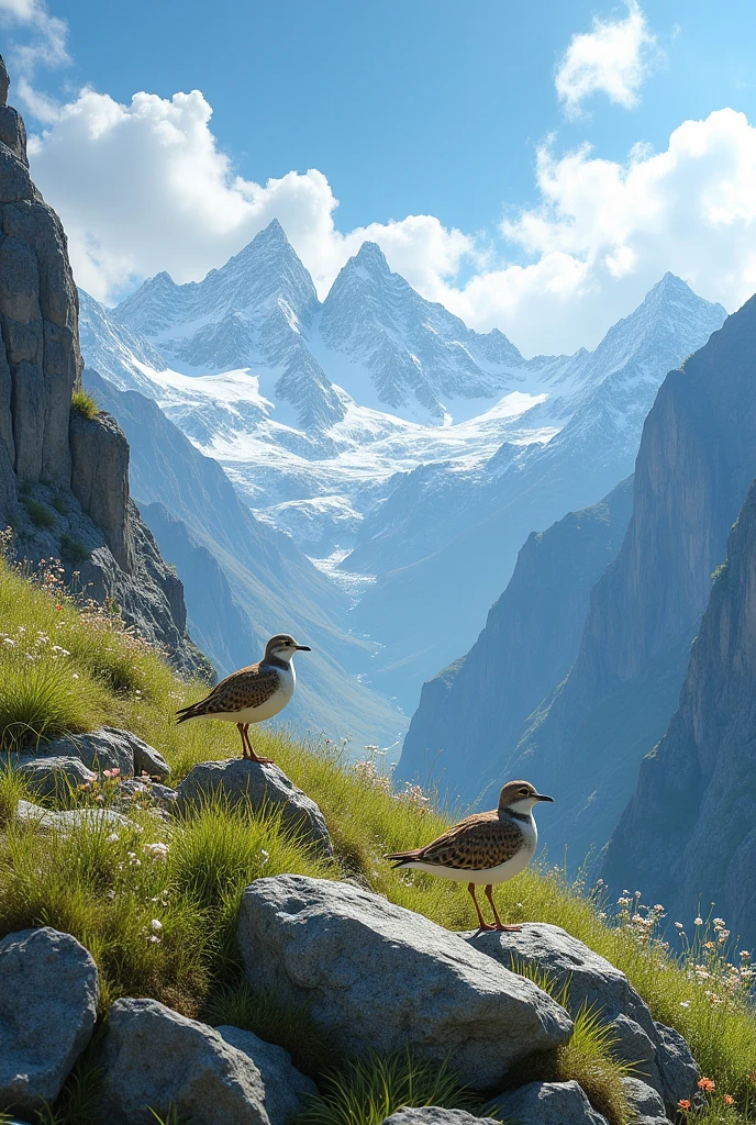 Plovers on the mountains