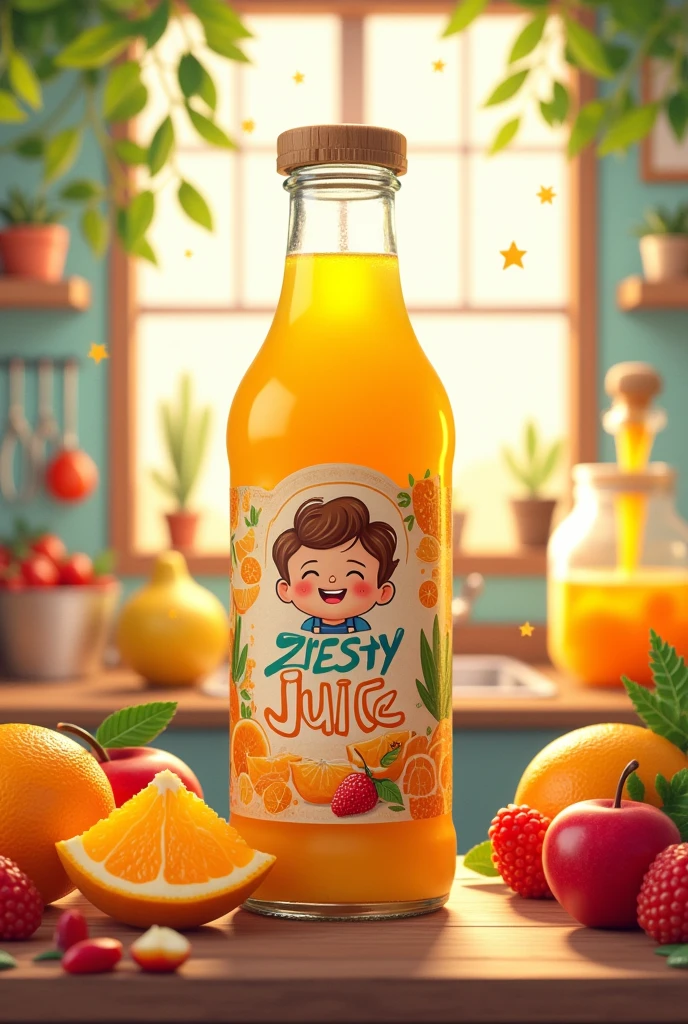 Dad's juice bottle label