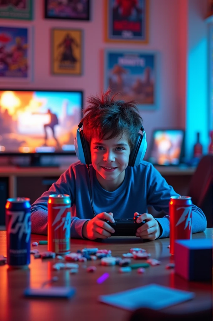 A boy playing free fire 