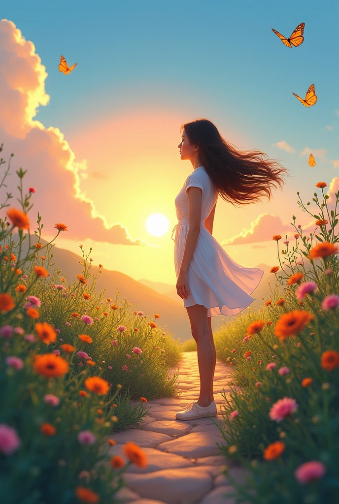 Create a cover inspired by the phrase 'New Beginnings and New Challenges', something more real.