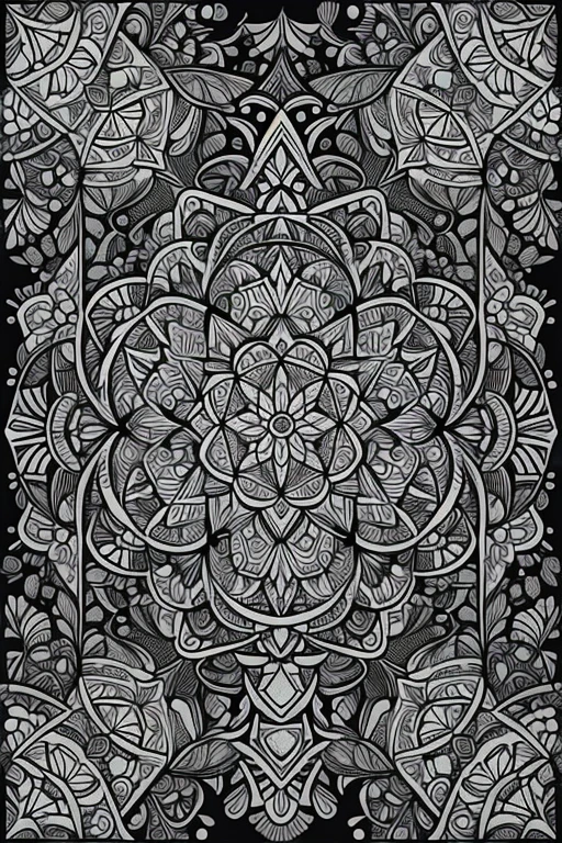 Coloring book for children, cartoon style, low detail, no shadows, black and white image, butterflies, mysterious garden. mandala