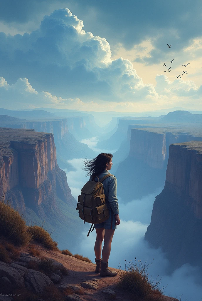 Create a cover inspired by the phrase "The Challenge of Distance", something more real.