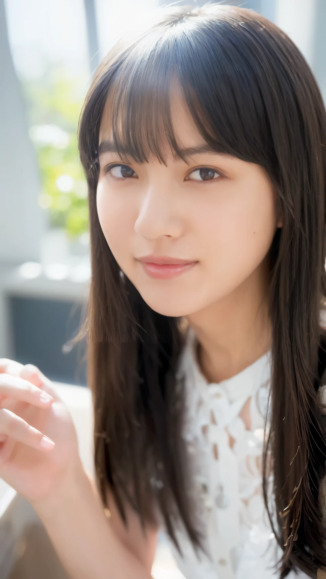 Memory correction:255, Everything modern:1.66, Cute Japanese Women Photos, smile:1.78, 20-year-old, Oil for straight, one-length hair＆Hair balm:1.55, (photo Realistic:1.4), (hyper Realistic:1.4), (Realistic:1.3), (Smoother lighting:1.05), (Improving the quality of cinema lighting:0.9), 32K, 1 person,20-year-oldの, Realistic lighting, Backlight, The light shines on your face, Ray Tracing, (Bright light:1.2), (Improvement of quality:1.4), (Highest quality Realistic textured skin:1.4), fine grain, Detailed face,(smile:0), (Emphasis on face close-up:1.3), (Enhances the beauty of skin texture:1.1),((Extremely precise and accurate anatomy:1.0)), (Enhances the beauty of skin texture:1.1), Clean and glowing skin, mesh, thin:1.2, (Realistic:1.3), Realisticなライティング, (Smoother lighting:1.05), 32K, One Japanese woman, fine grain, Detailed face, (Film Grain:1.1),(Accentuates body lines:1.1), High resolution, Natural look, Kind eyes, Improves hair quality, Delicate light and shadow, Transparent muscles, Graceful pose, Beautiful Eyes, Sharp details, Soft light reflection, Beautiful contours, Delicate skin tone, Fine hair texture,Cute Japanese Women Photos,