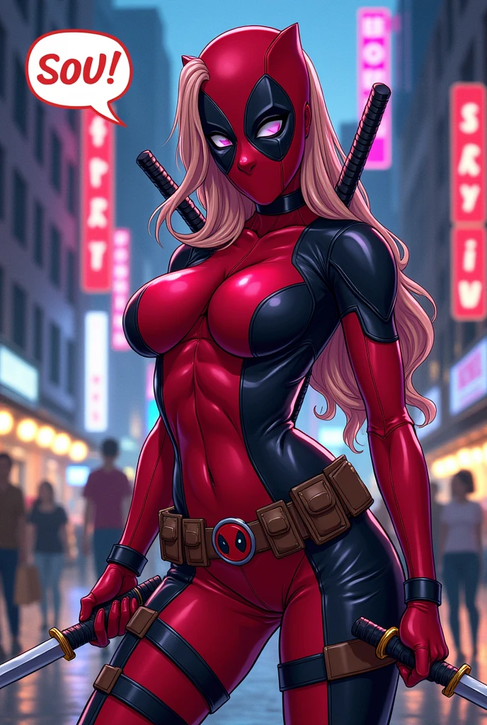 Lady Deadpool Anime, big boobies